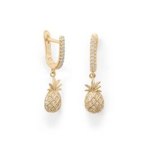 COPY - Gold Plated Pineapple Earrings